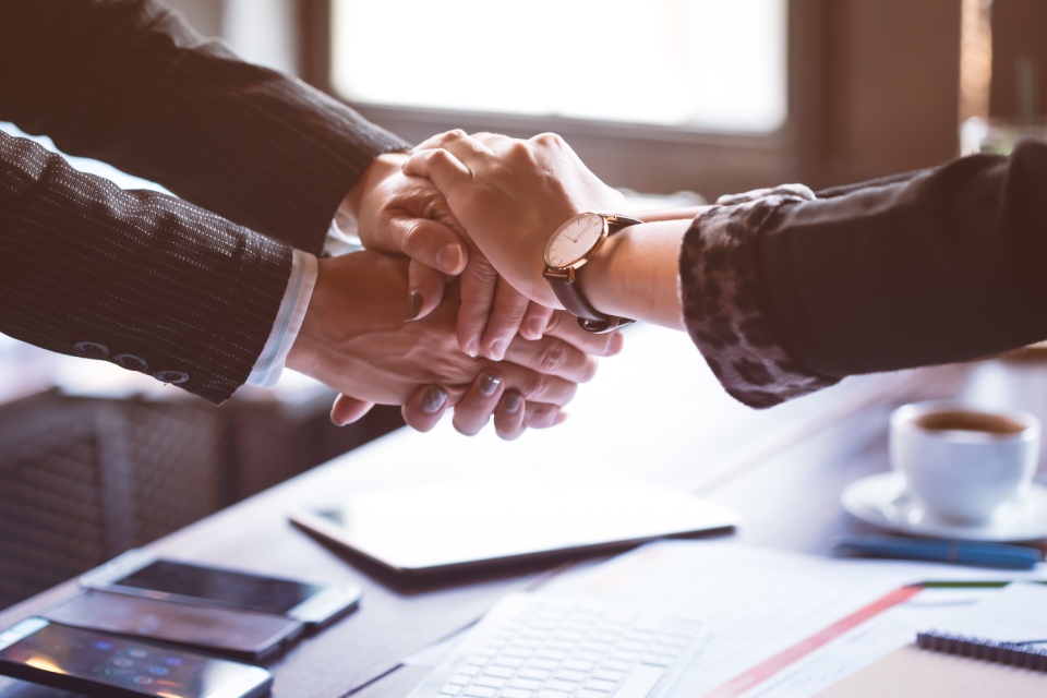 Lawyers shaking hands